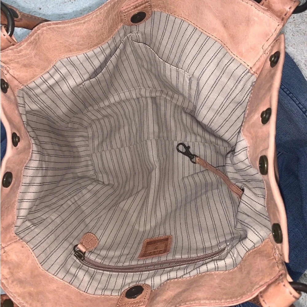 🤍🌷🤍FRYE MELISSA DISTRESSED LEATHER SHOULDER BAG Dusty Rose $388 - Picture 10 of 12